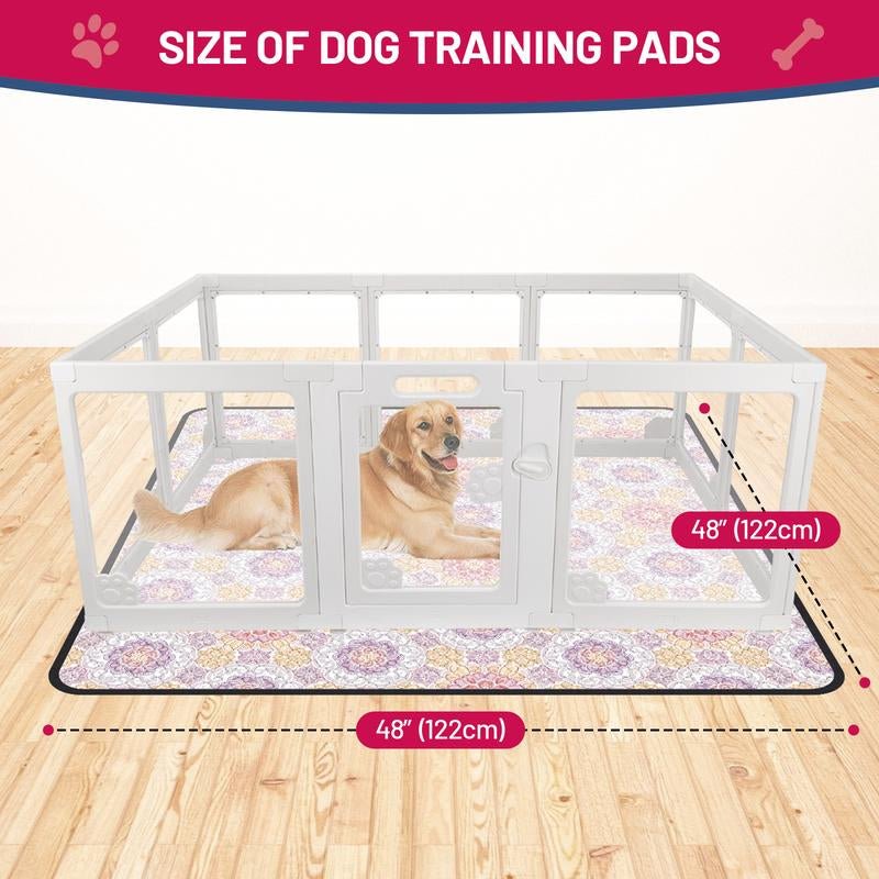 2 - Pack Reusable Dog Pee Pads – Super Absorbent, Waterproof & Washable Training Mats - GlowPupi
