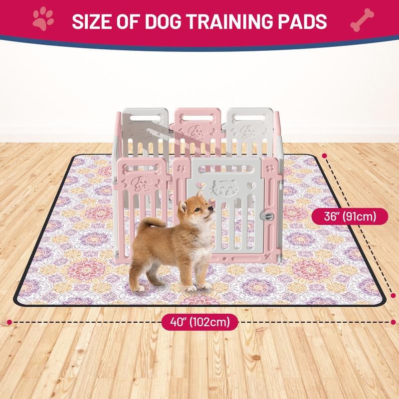 2 - Pack Reusable Dog Pee Pads – Super Absorbent, Waterproof & Washable Training Mats - GlowPupi