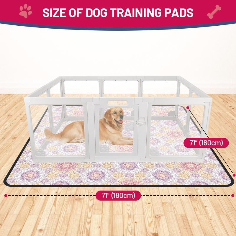 2 - Pack Reusable Dog Pee Pads – Super Absorbent, Waterproof & Washable Training Mats - GlowPupi