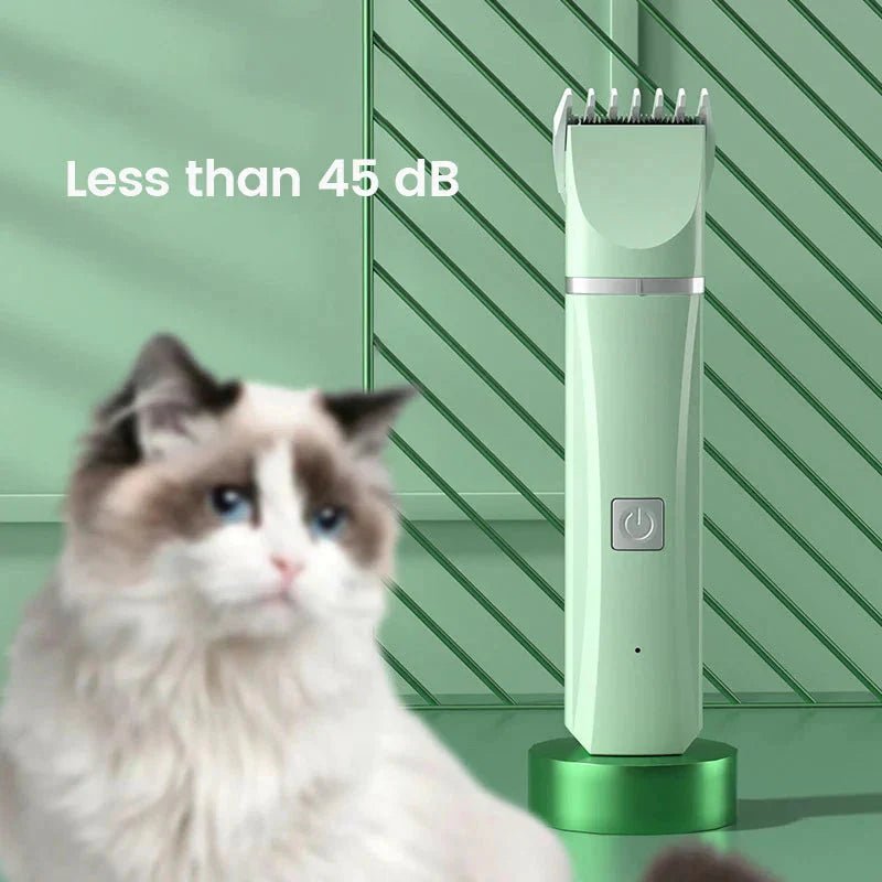 4 in 1 Electric Pet Grooming Kit - Hair Trimmer, Clippers, Nail Grinder for Cats & Dogs - GlowPupy