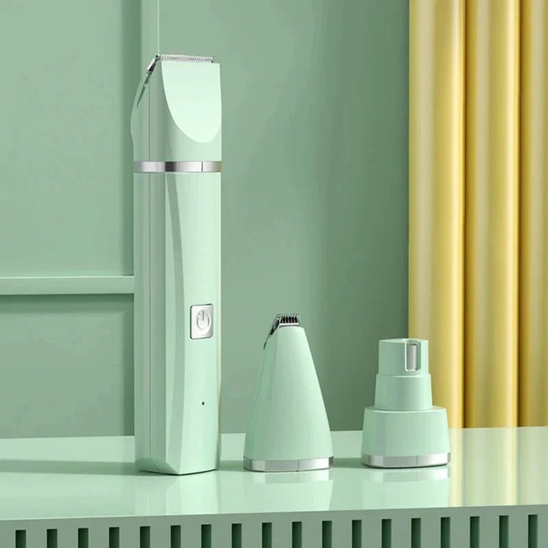 4 in 1 Electric Pet Grooming Kit - Hair Trimmer, Clippers, Nail Grinder for Cats & Dogs - GlowPupy