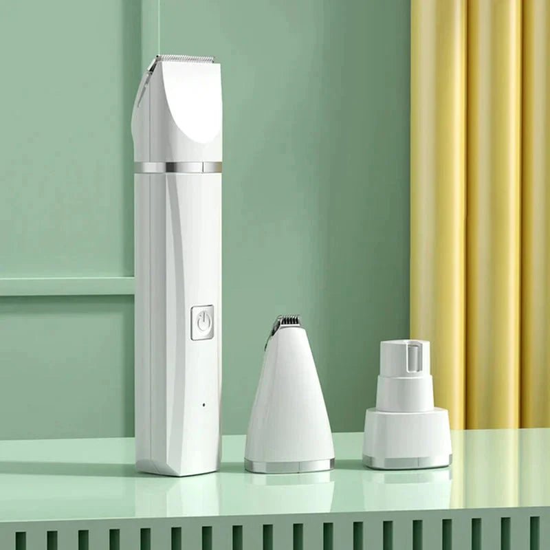 4 in 1 Electric Pet Grooming Kit - Hair Trimmer, Clippers, Nail Grinder for Cats & Dogs - GlowPupy