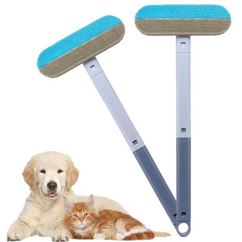 4 - in - 1 Pet Hair Remover Tool – Dual Scraper & Hidden Brush for Home and Car - GlowPupi