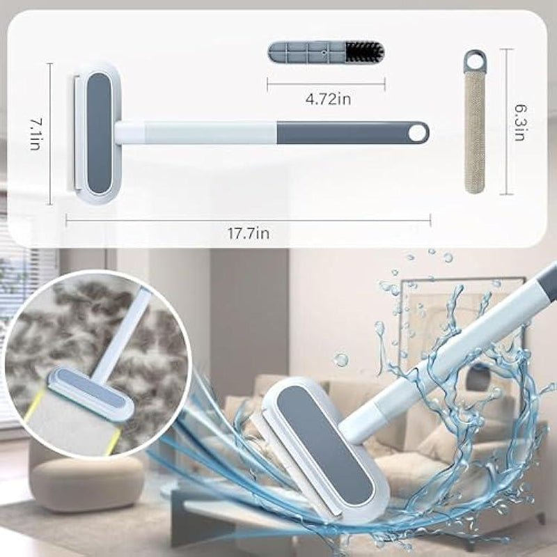 4 - in - 1 Pet Hair Remover Tool – Dual Scraper & Hidden Brush for Home and Car - GlowPupi