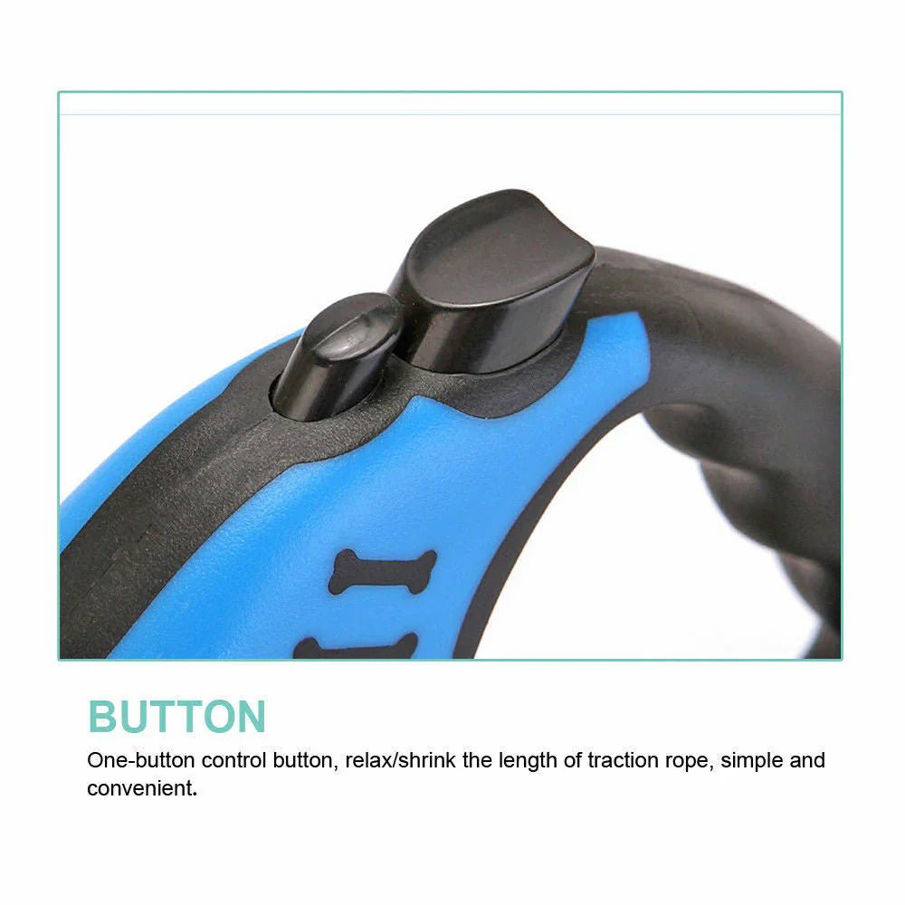 Automatic Retractable Dog Leash - Dual Size Options with Brake & Lock Safety System - GlowPupy