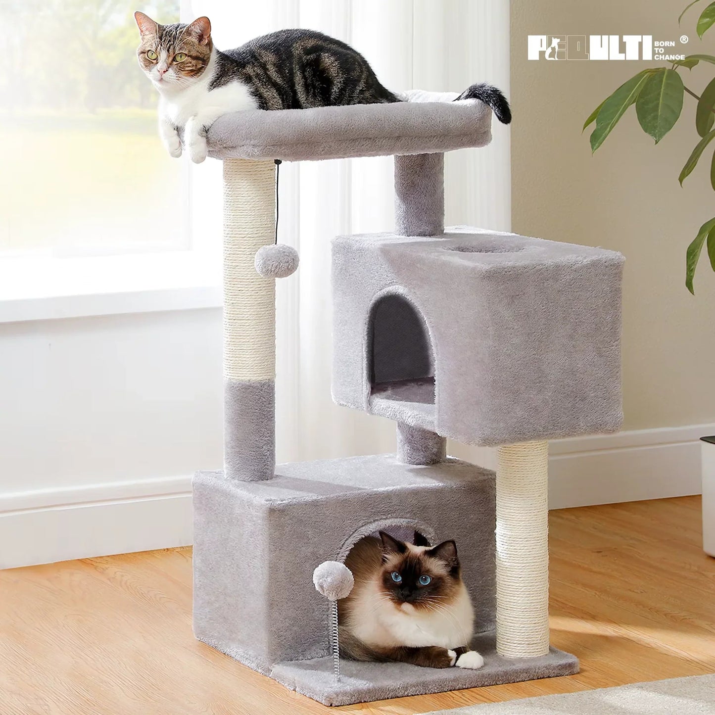 Cat Tree for Large Cats Cat Tower for Indoor - GlowPupy