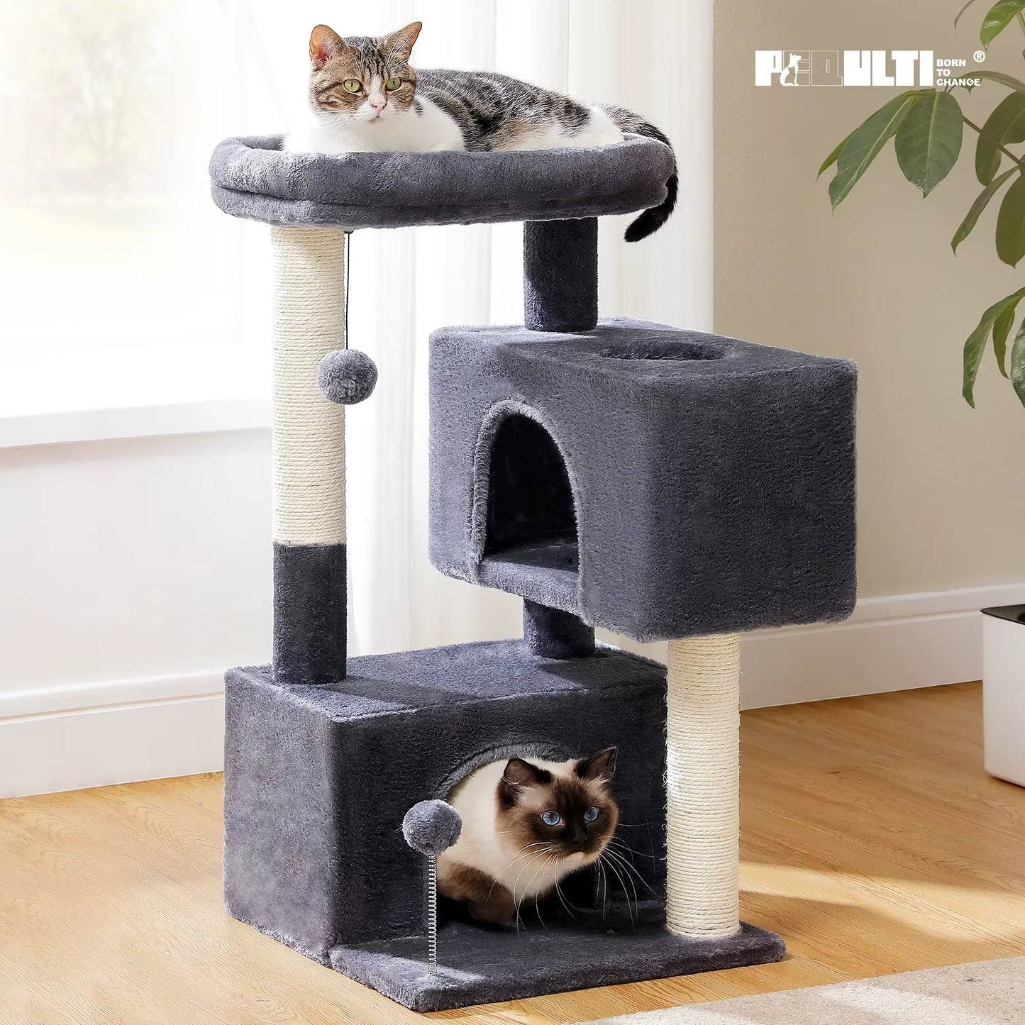 Cat Tree for Large Cats Cat Tower for Indoor - GlowPupy