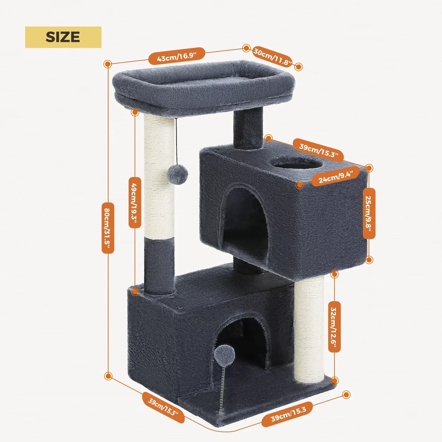 Cat Tree for Large Cats Cat Tower for Indoor - GlowPupy
