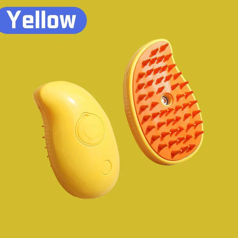 Electric Cat Steam Brush – 3 - In - 1 Pet Grooming Comb with Water Spray for Cats and Dogs, USB Rechargeable - GlowPupy