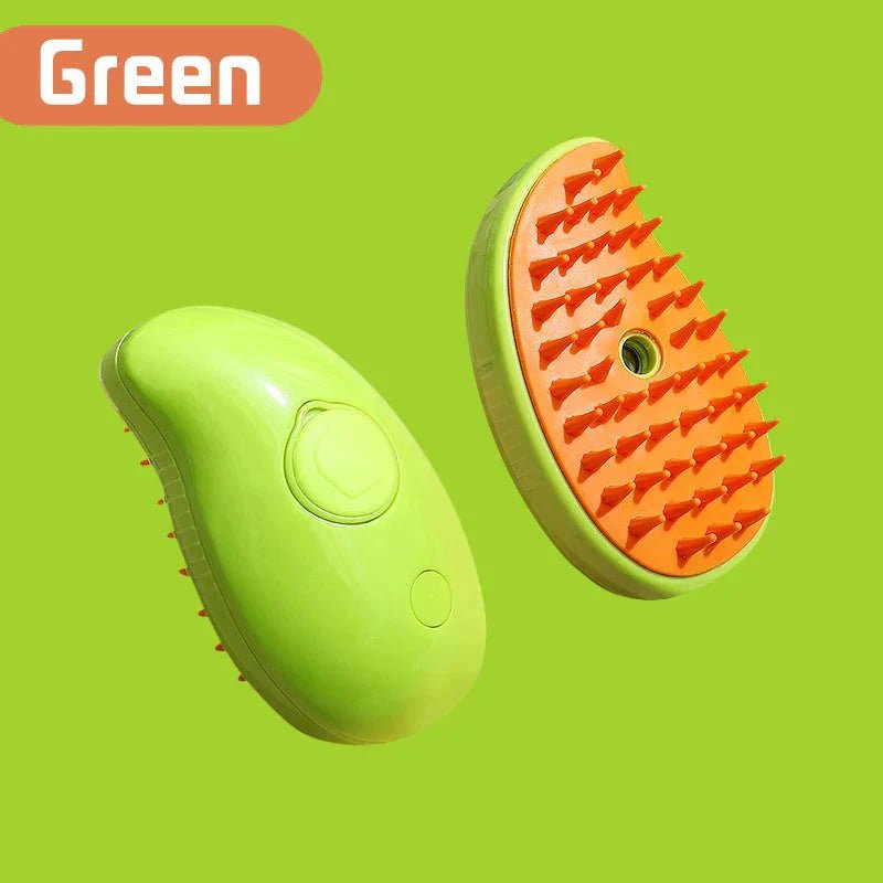 Electric Cat Steam Brush – 3 - In - 1 Pet Grooming Comb with Water Spray for Cats and Dogs, USB Rechargeable - GlowPupy