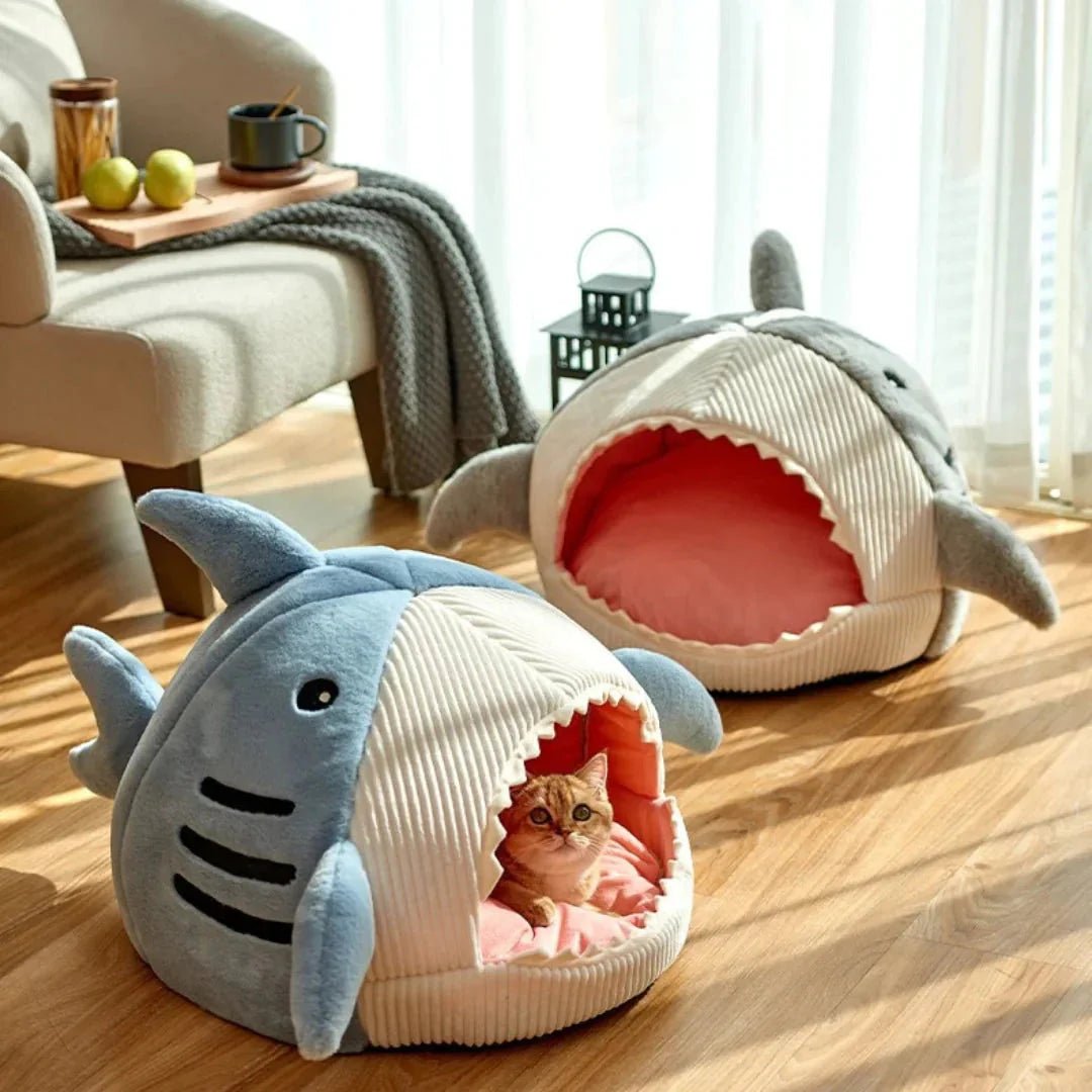 Luxury Plush Shark Pet Bed - GlowPupy