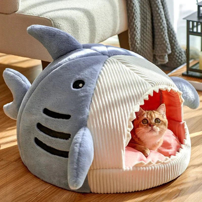 Luxury Plush Shark Pet Bed - GlowPupy