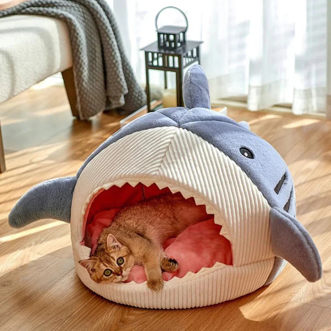 Luxury Plush Shark Pet Bed - GlowPupy