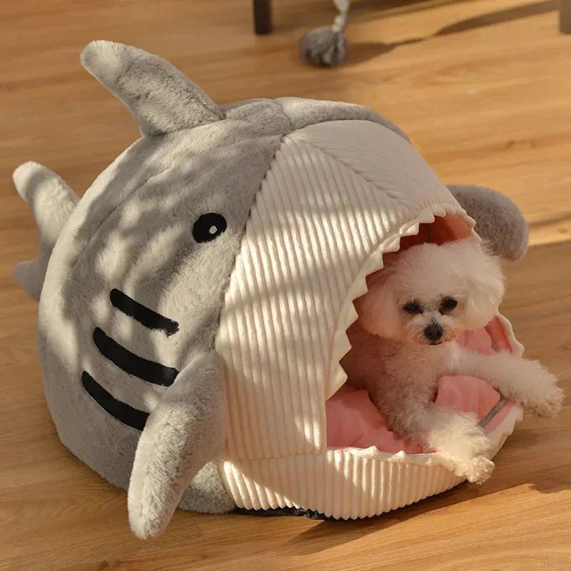 Luxury Plush Shark Pet Bed - GlowPupy