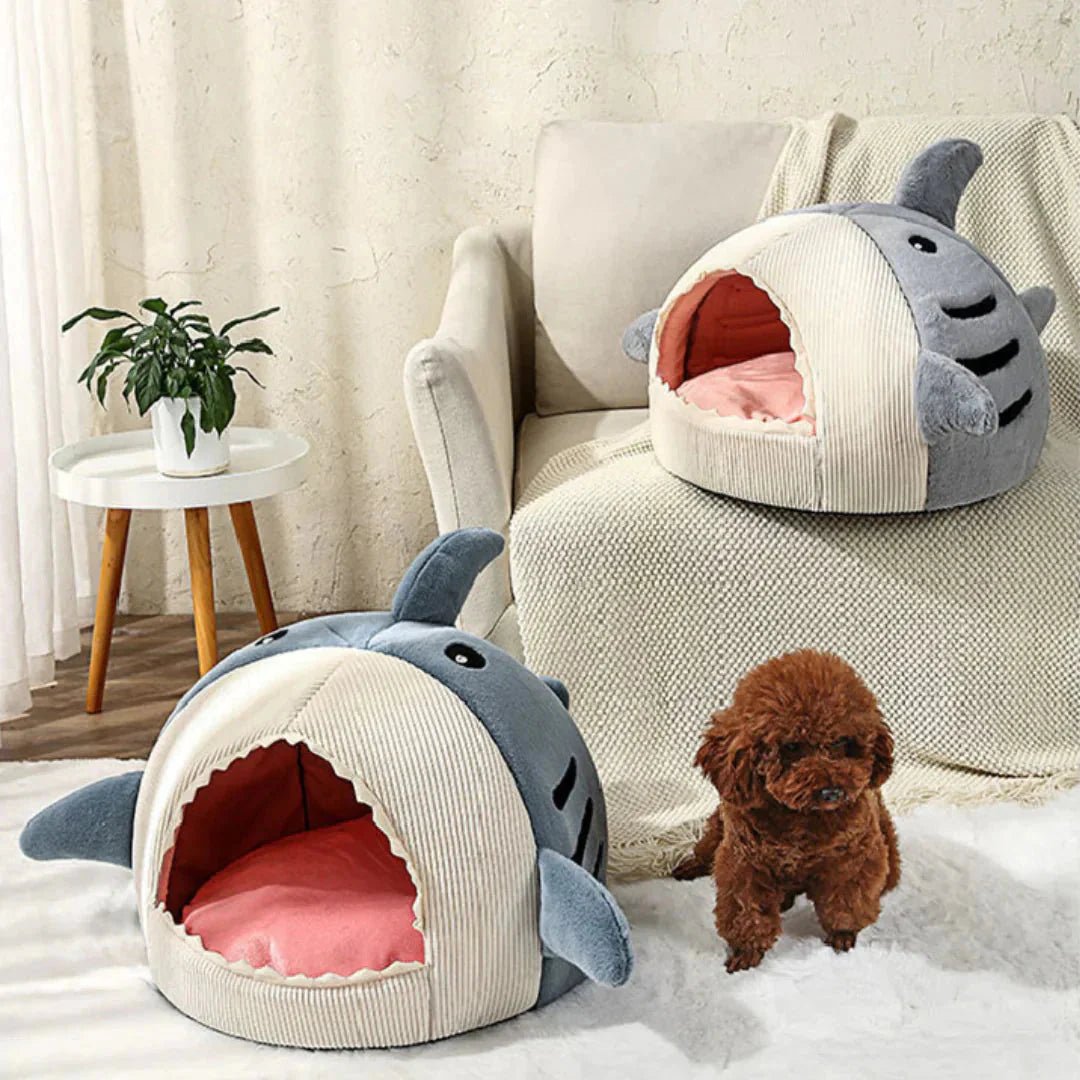 Luxury Plush Shark Pet Bed - GlowPupy