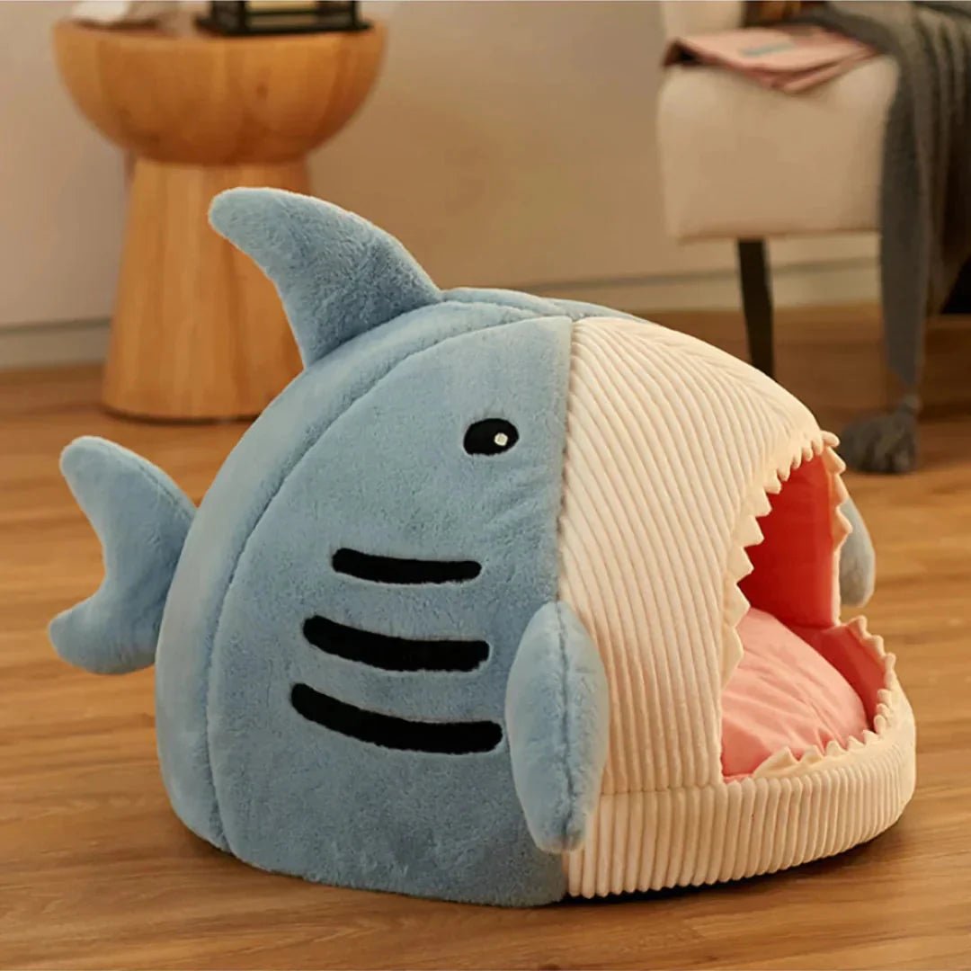 Luxury Plush Shark Pet Bed - GlowPupy