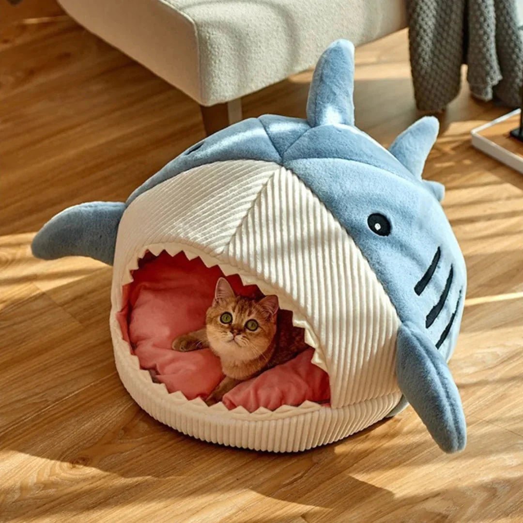 Luxury Plush Shark Pet Bed - GlowPupy