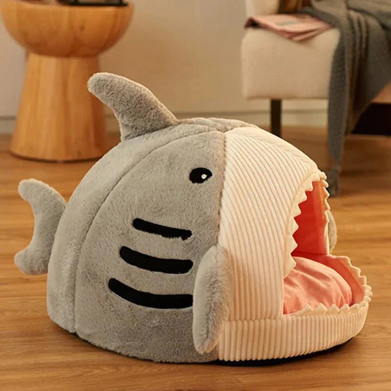 Luxury Plush Shark Pet Bed - GlowPupy