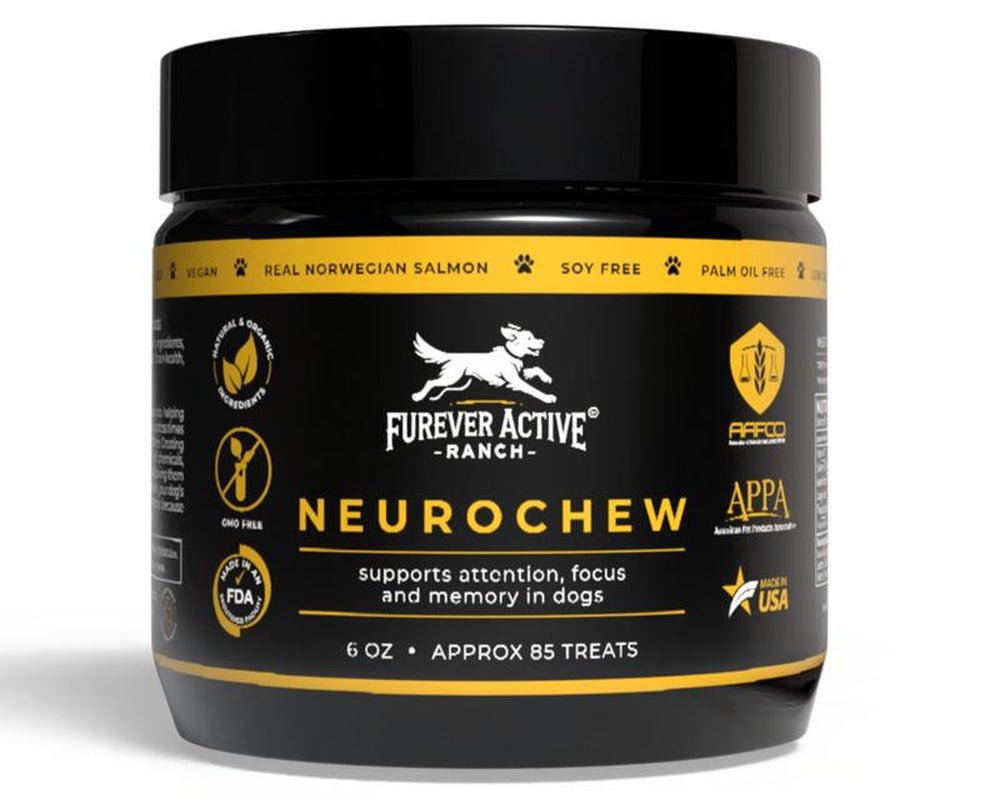Neurochew by Furever Active – Premium Brain and Memory Support Chews for Senior Dogs with Norwegian Salmon Oil and Organic Superfoods for Enhanced Focus, Cognitive Health, and Anxiety Relief - GlowPupi
