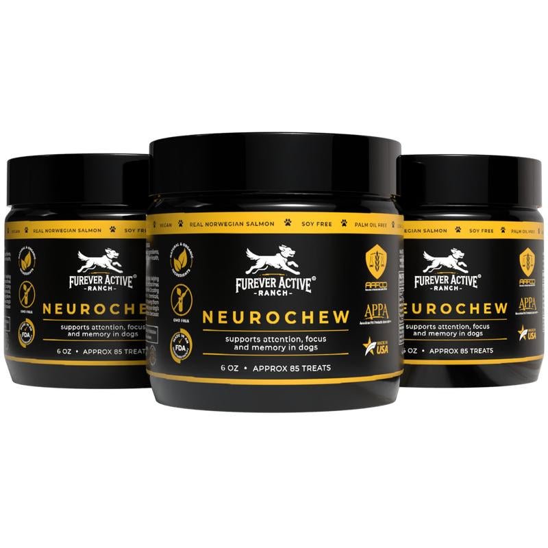 Neurochew by Furever Active – Premium Brain and Memory Support Chews for Senior Dogs with Norwegian Salmon Oil and Organic Superfoods for Enhanced Focus, Cognitive Health, and Anxiety Relief - GlowPupi