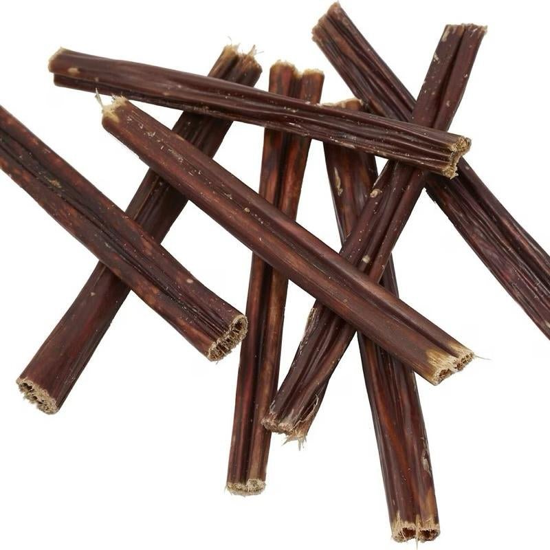 Wild Wolf 6 - Inch Beef Gullet Sticks (1 Pound) - All - Natural Dog Chew Treats Rich in Glucosamine and Chondroitin for Joint Health - GlowPupi