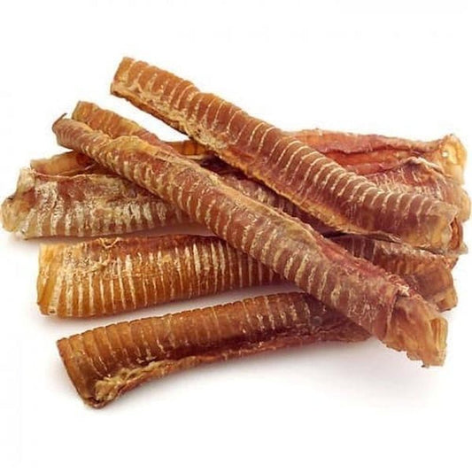 12 - Inch 100% Natural Beef Trachea Dog Chew Treats - Single Ingredient, 1 Pound - GlowPupi