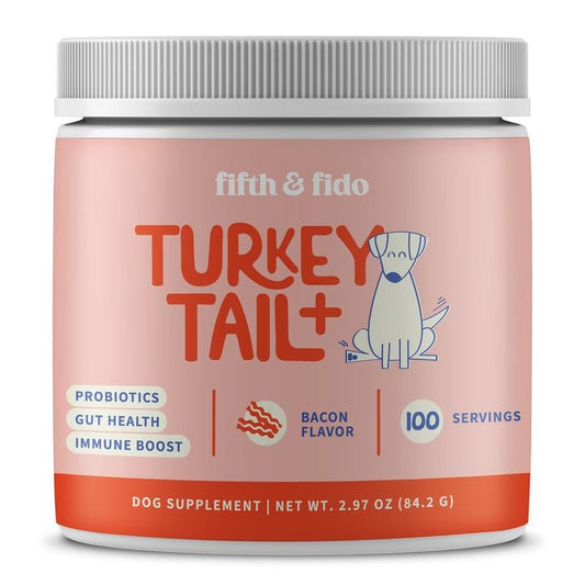 3 Pack of Turkey Tail+ - Tiktok Exclusive - Dog Food Topper with Probiotics to Support Lipomas, Immune Support & Gut Health - 100 Servings Each Bottle with Bacon Flavor - Natural Allergy Relief - Supplements - GlowPupi