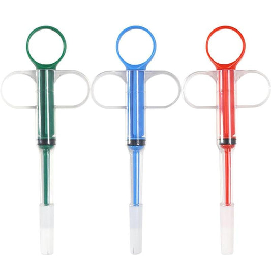 3 Pieces Pet Pill Plunger Popper for Small Cats Dogs Pill Gun Dispenser Shooter Pet Piller Soft Tip Tablet Syringe Pusher Animal Medicine Feeder for Feeding(Green+Red+Blue) - GlowPupi