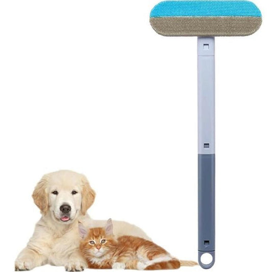 4 - in - 1 Pet Hair Remover Tool – Dual Scraper & Hidden Brush for Home and Car - GlowPupi