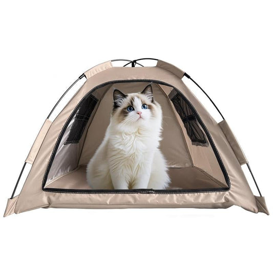 All - Season Pet Tent House – Cozy Cat & Dog Nest for Indoor Outdoor Use, Travel - Friendly & Easy to Store Favorite Gift Waterproof - GlowPupi