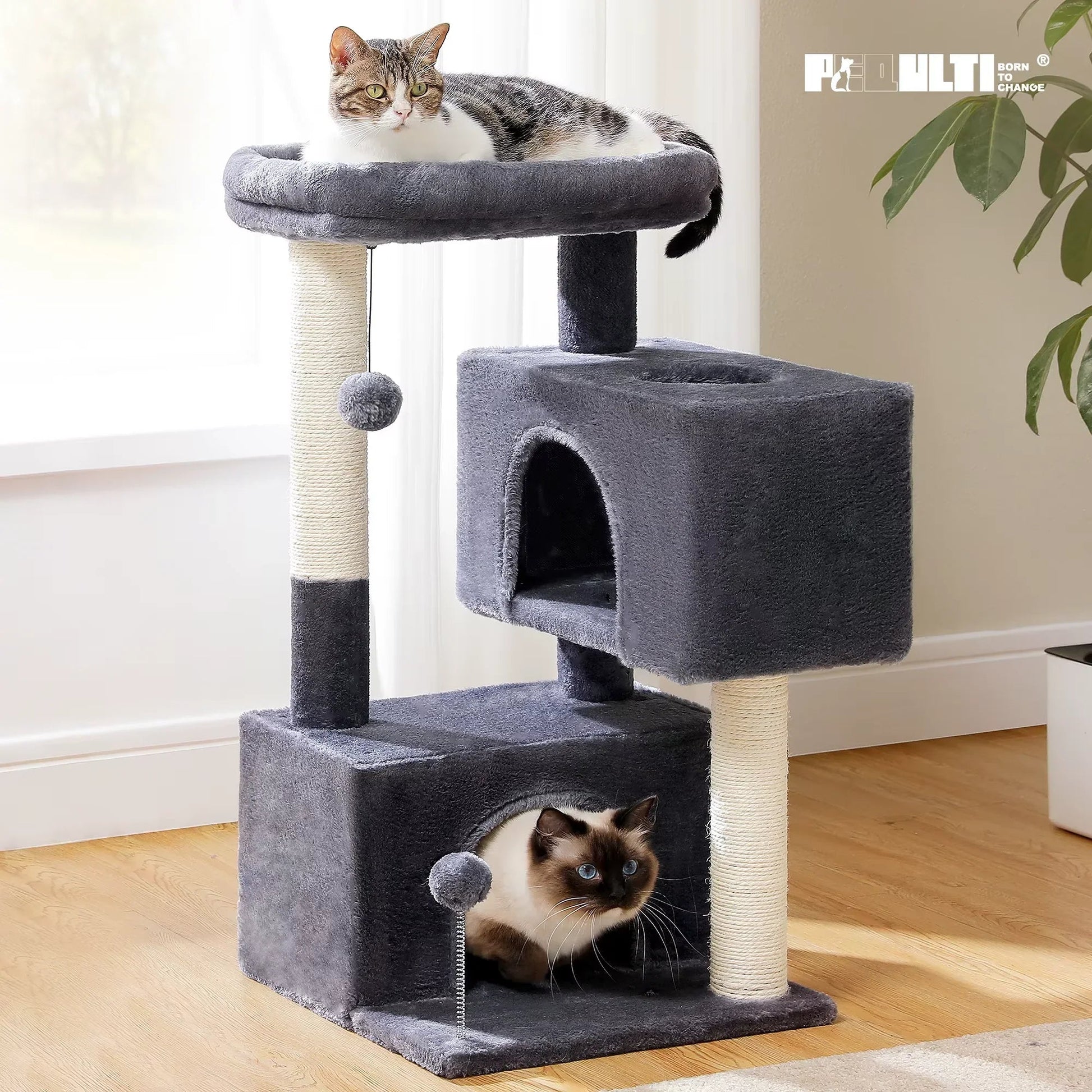Cat Tree for Large Cats Cat Tower for Indoor - GlowPupy